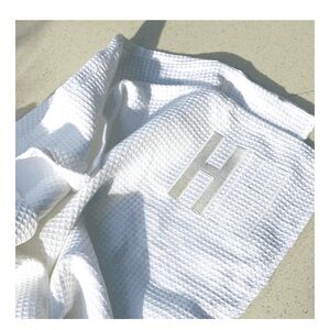 Luxury White Waffle Weave sauna blanket